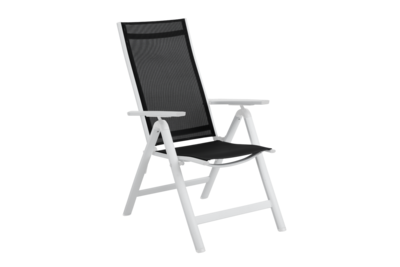 Rana fauteuil avec dossier réglable Blanc/noir