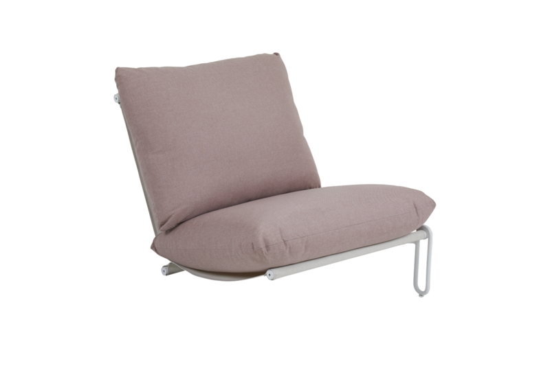 Blixt assise Blanc/Dusty pink