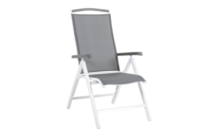 Andy fauteuil avec dossier réglable Blanc/gris