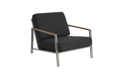 Naos fauteuil Acier inoxydable/Presque noir