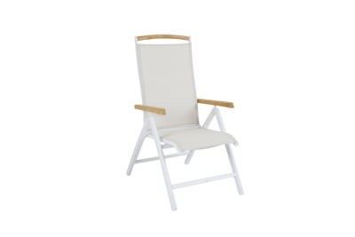Andy fauteuil avec dossier réglable Blanc/blanc