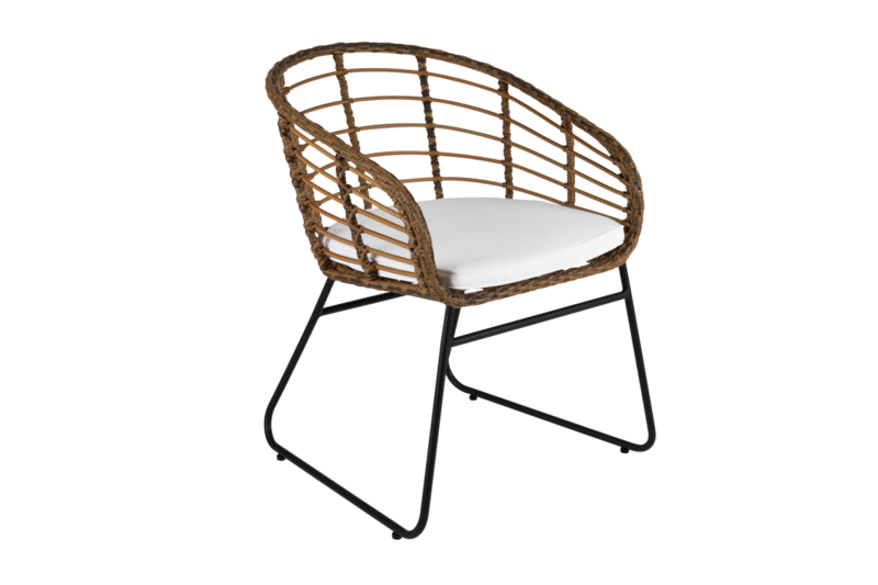 Covelo chaise de table Couleur naturelle/noir