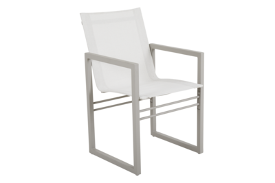 Vevi chaise de table Khaki/blanc
