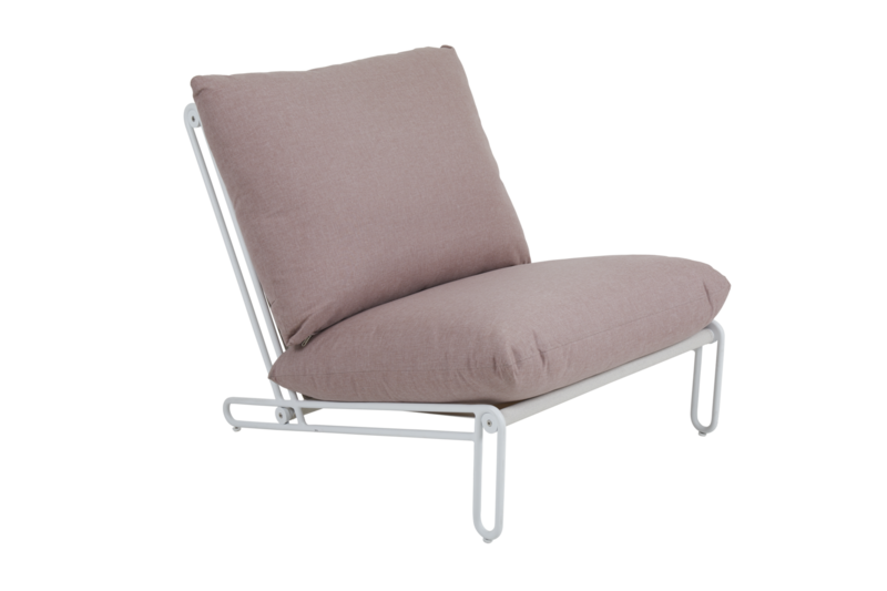 Blixt fauteuil Blanc/Dusty pink