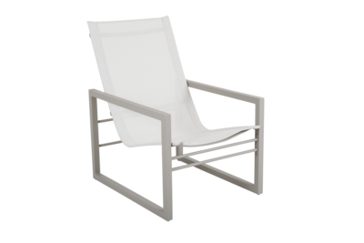 Vevi fauteuil lounge Khaki/blanc