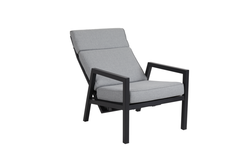 Belfort fauteuil avec dossier réglable Noir/Pearl grey