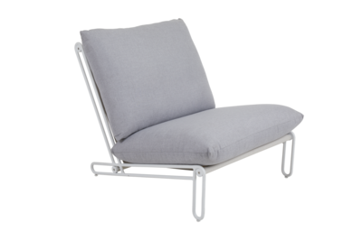 Blixt fauteuil Blanc/Sky grey